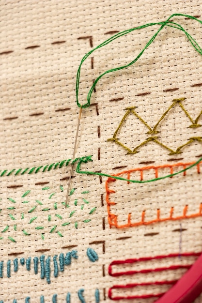 ręcznie wyszywana tkanina